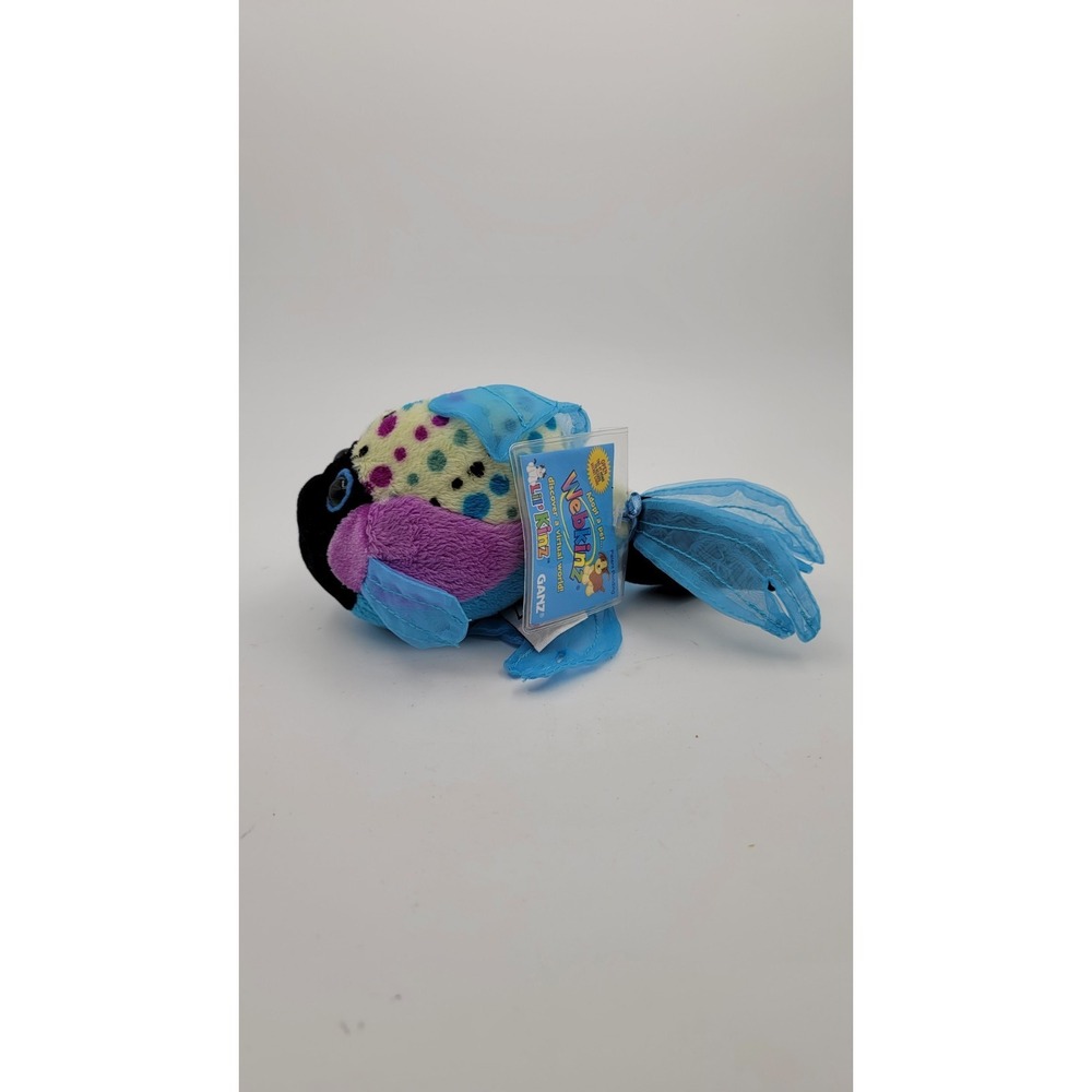 Ganz Lil Kinz Polka Dot Black Fish Plush Stuffed Animal 8" Long Sealed Code